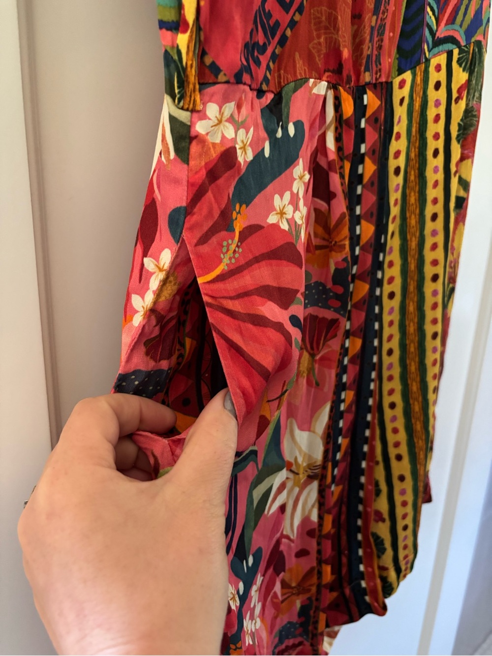 FARM Rio Multicolor Floral Patchwork Romper - Picture 4 of 7